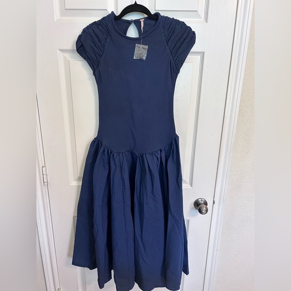 NWOT Free People, Afternoon Elegance Midi Dress, Various Sizes in Indigo Pura - Picture 8 of 9